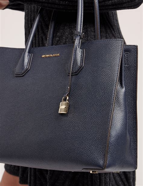 michael kors ellis lg tote leather navy blue|Women's Blue Totes .